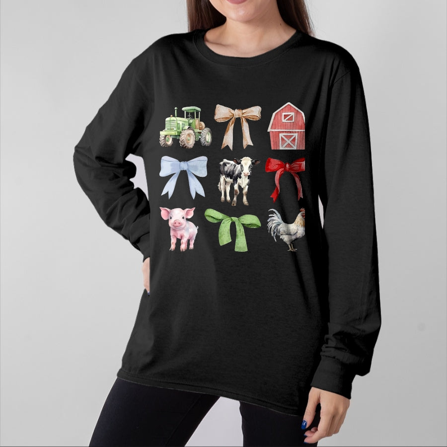 Best Farmer Life Shirt, Funny Farmer UnisexT-Shirt/Hoodie/Sweatshirt HLT00 - Cute Farm Animals Cow Pig Chicken Coquette Farmer Country T-Shirt, Men, Black, 3X-Large