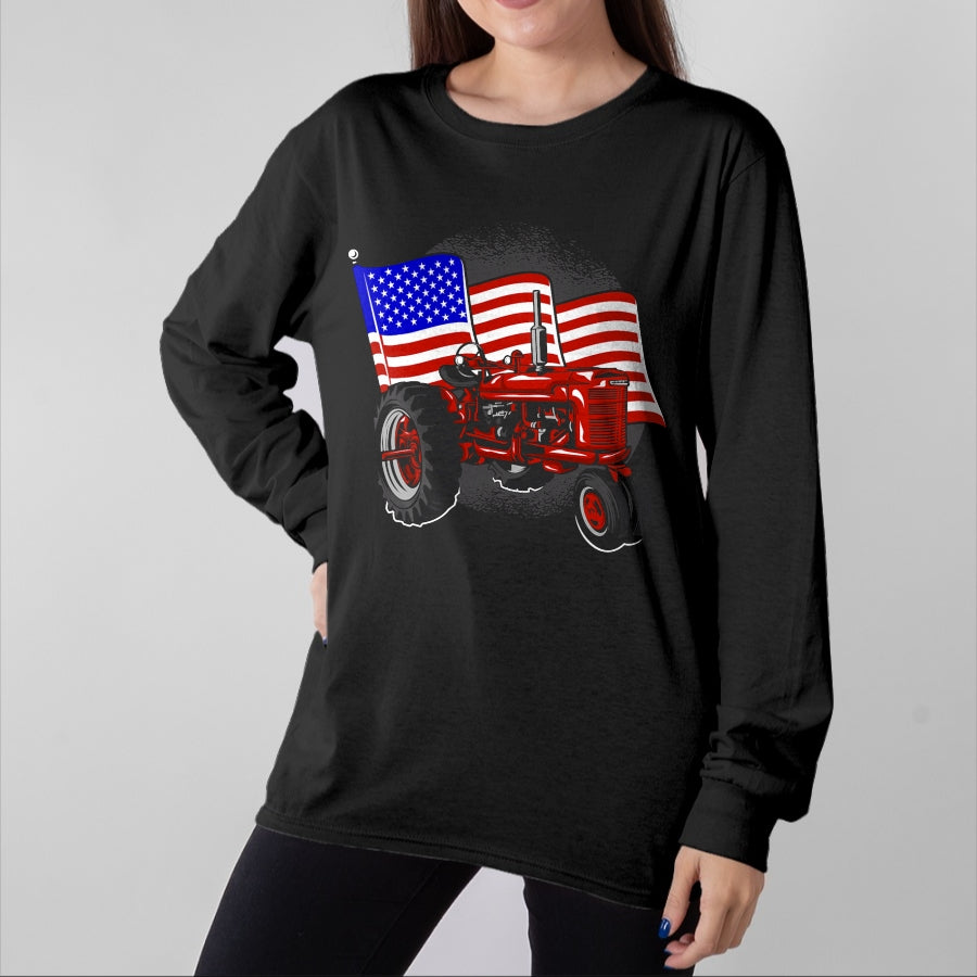 Best Farmer Life Shirt, Funny Farmer UnisexT-Shirt/Hoodie/Sweatshirt HLT00 - 4th of July Gift Patriotic Farmer US Flag Tractor Farmer T-Shirt
