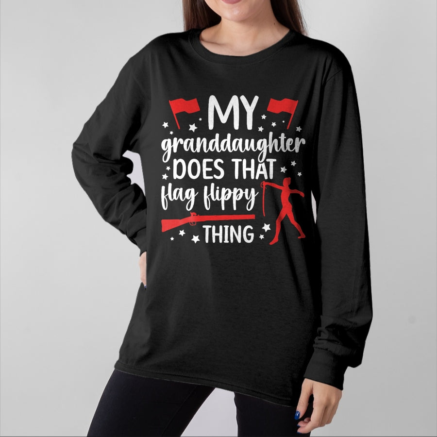 Best Grandma Shirt, Proud Grandma Unisex T-Shirt/Hoodie/Sweatshirt HLT00 - My Granddaughter Color Guard Grandma Of A Color Guard Member T-Shirt