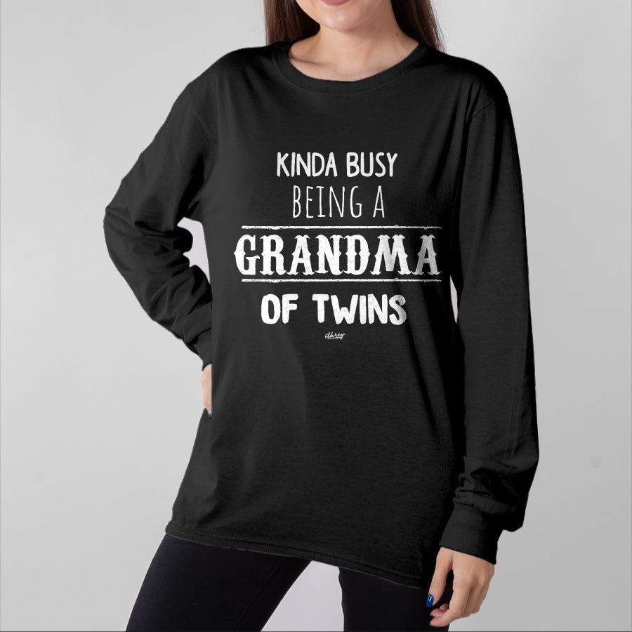 Best Grandma Shirt, Proud Grandma Unisex T-Shirt/Hoodie/Sweatshirt HLT00 - Busy Grandma of Twins T-Shirt, Funny Grandmother Gift Tees T-Shirt