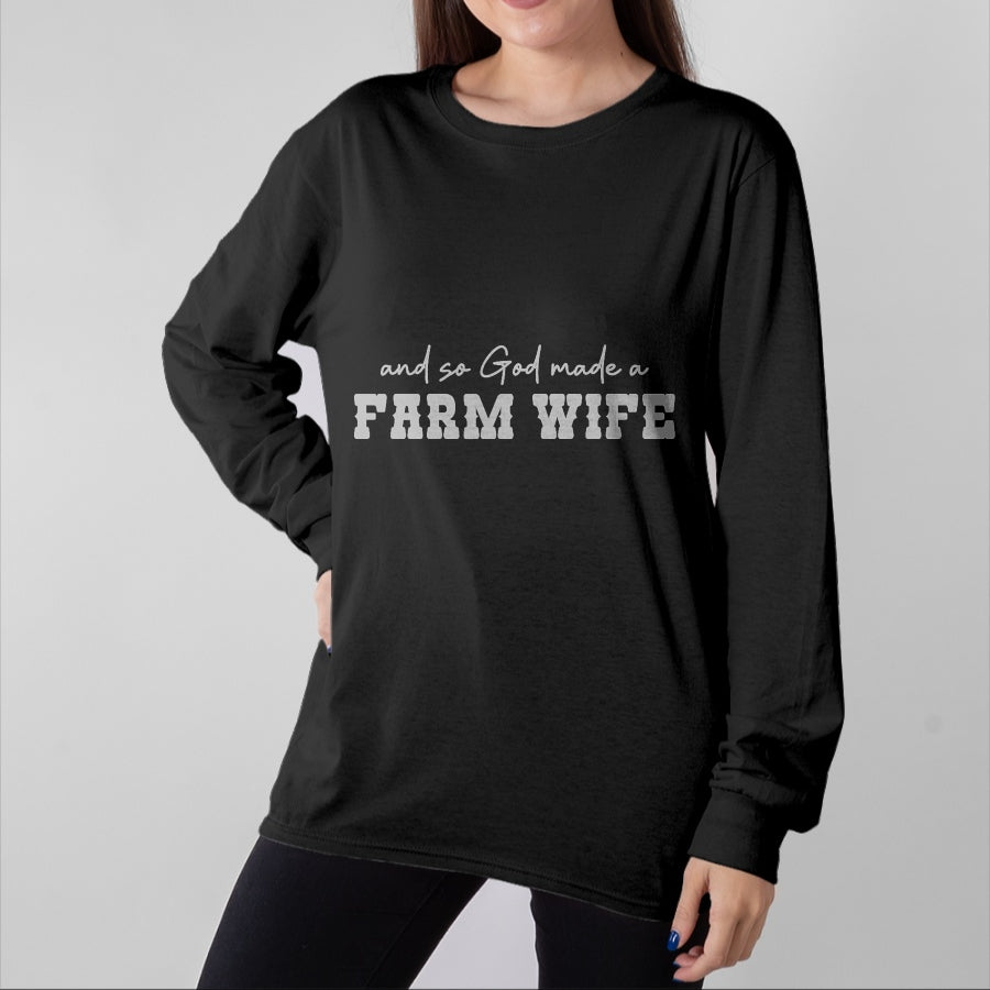 Best Farmer Life Shirt, Funny Farmer UnisexT-Shirt/Hoodie/Sweatshirt HLT00 - and So God Made A Farm Wife Women Girl Funny Farmer T-Shirt (1)