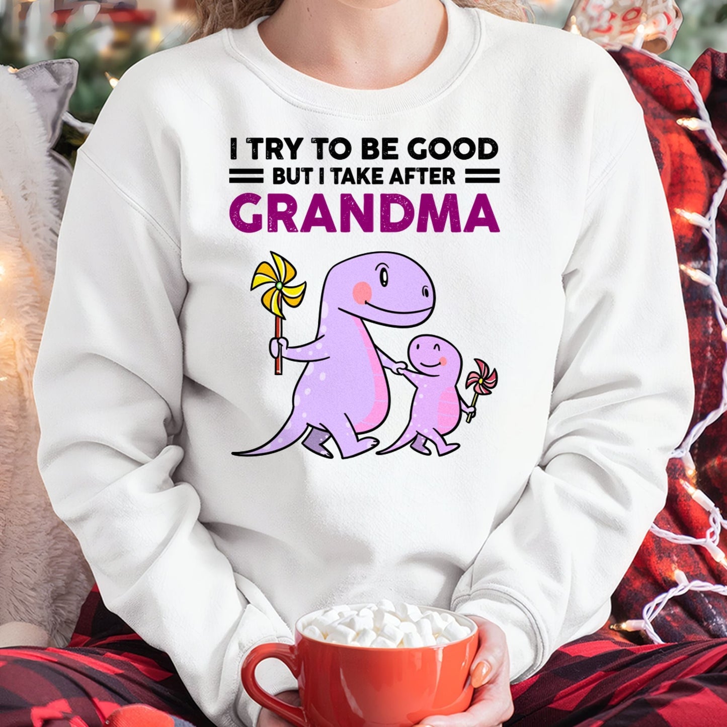 TRY TO BE GOOD BUT I TAKE AFTER GRANDMA- For granddaughter T shirt LUNA00 (SKU07-87)