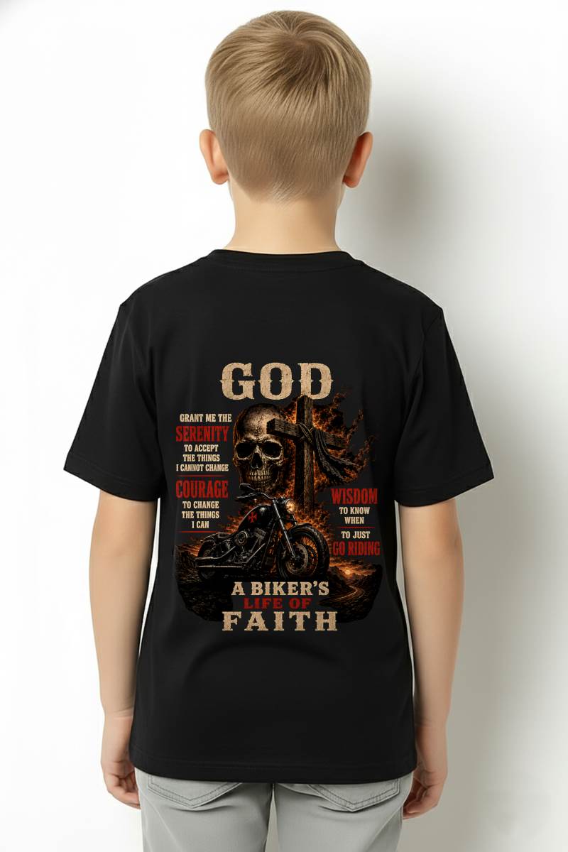 GOD, GRANT ME SERENITY, COURAGE, WISDOM & FAITH TO RIDE ON - SHIRT FOR MEN - LUNA00 (SKU2608-391)