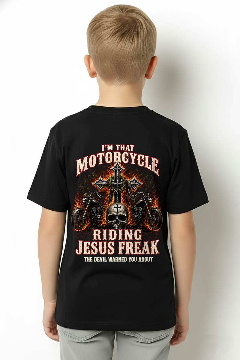 I’M THAT MOTORCYCLE RIDING JESUS FREAK THE DEVIL WARNED YOU ABOUT - SHIRT FOR MEN - LUNA00(SKU2608-459)