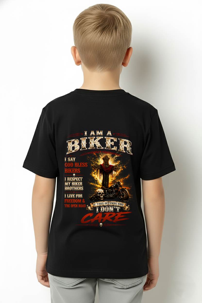 I AM A BIKER GOD BLESS BIKERS RESPECT MY BROTHERS LIVE FOR FREEDOM & THE OPEN ROAD - SHIRT FOR MEN - LUNA00 (SKU2608-172)