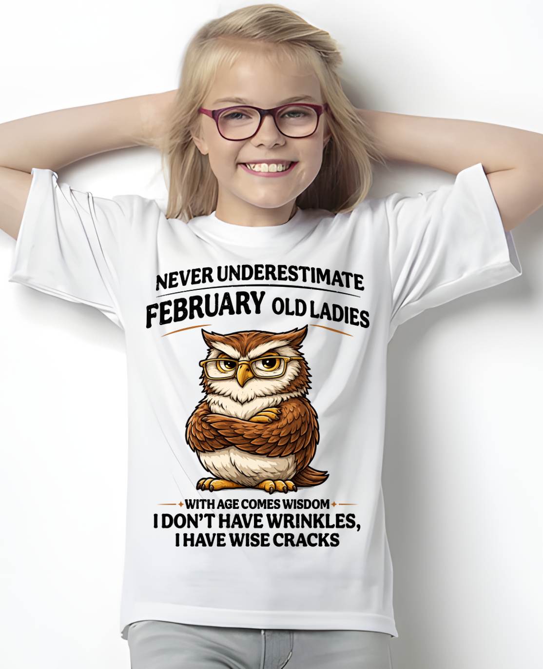 FEBRUARY SHIRT, With age comes wisdom - FMA LUNA02 (SKU2604-101-02)
