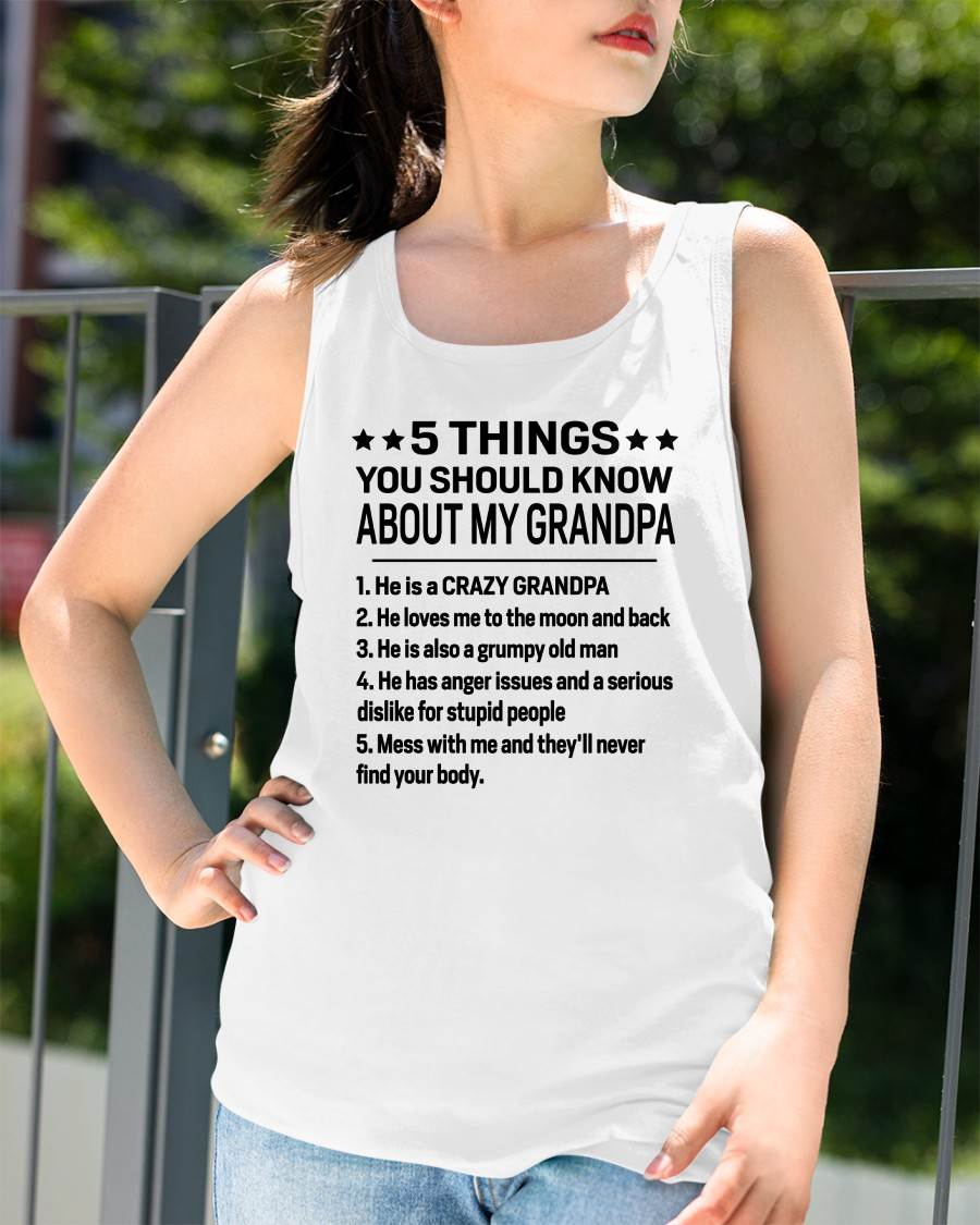 FIVE THINGS YOU SHOULD KNOW ABOUT MY GRANDPA - GIFT FROM GRANDPA - LUNA00 (SKU2603-134-00)
