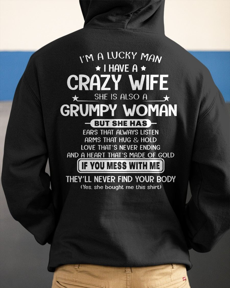 LUCKY MAN OF A GRUMPY WIFE - GIFT FROM WIFE - SNOW00 (SKU12-277-00)
