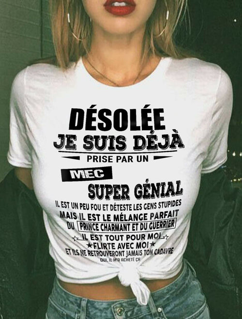 UN T-SHIRT MAGNIFIQUE POUR VOTRE FEMME - CADEAU DE LA PART DE SON MARI - frSNOW00 (SKUUP-04)
