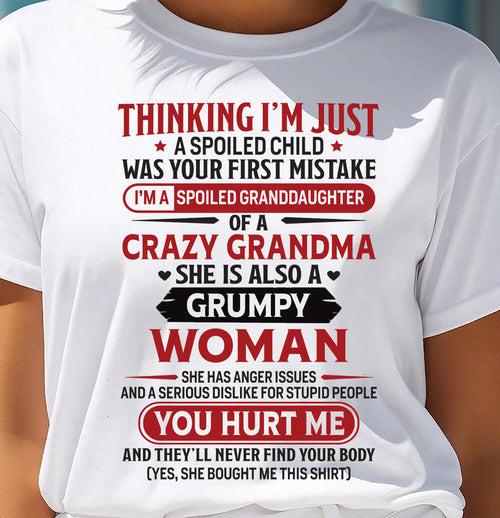 TO MY GRANDDAUGHTER - SPOILED GRANDDAUGHTER - GIFT FROM GRANDMA - LUNA00 (SKU10-117-00)