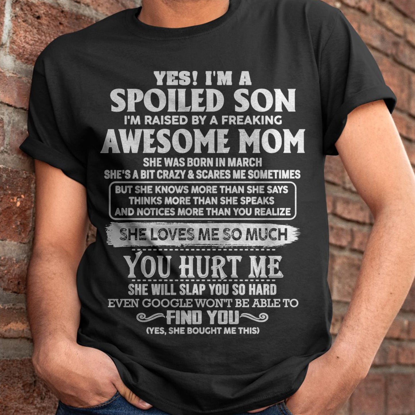 March - Awesome Mom - Perfect Gift For Spoiled Son From Mom - LUNA03 (SKU05-47-03)