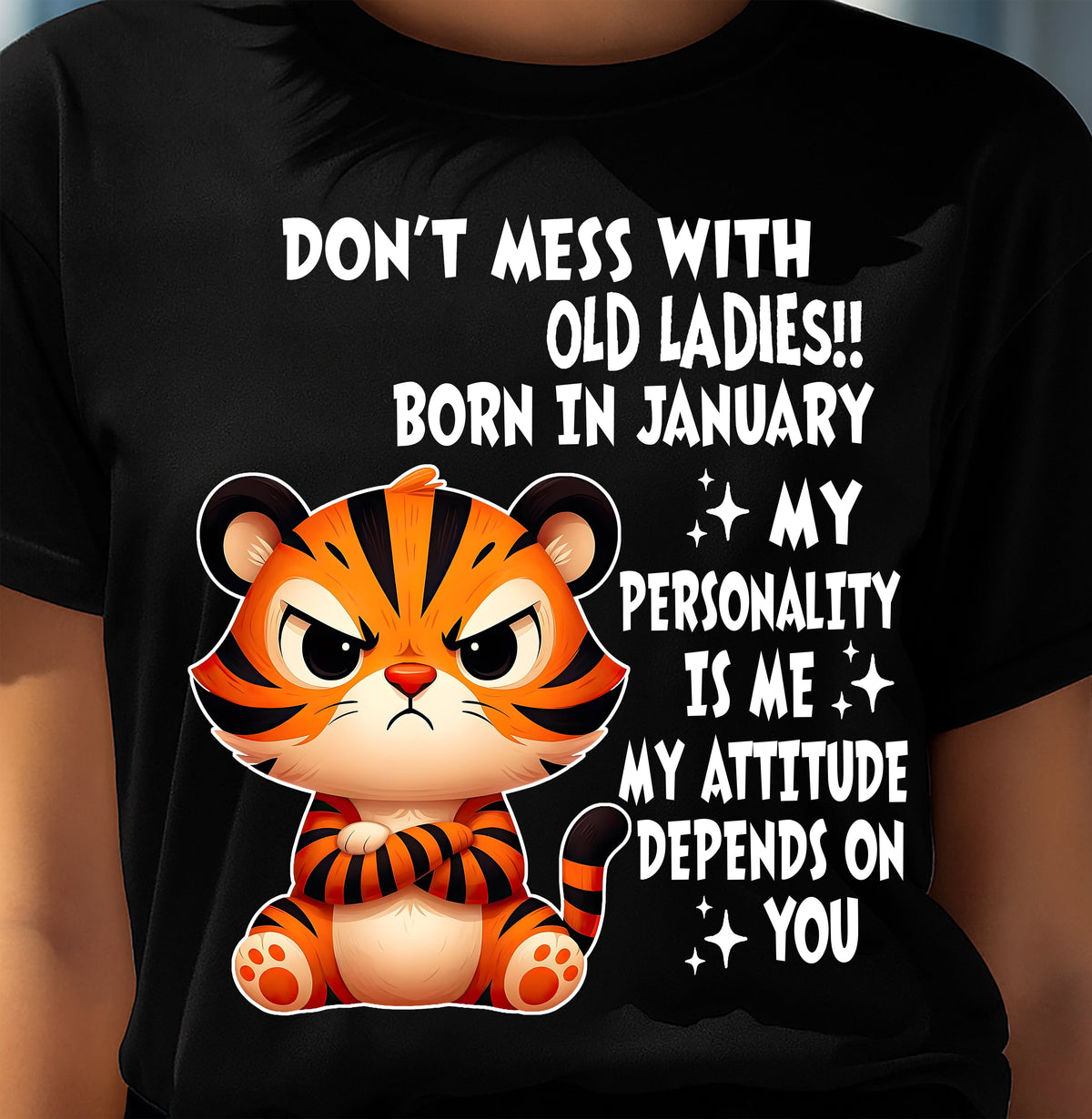 JANUARY SHIRT, MY ATTITUDE DEPENDS ON YOU - FMA LUNA01 (SKU2604-60-01)