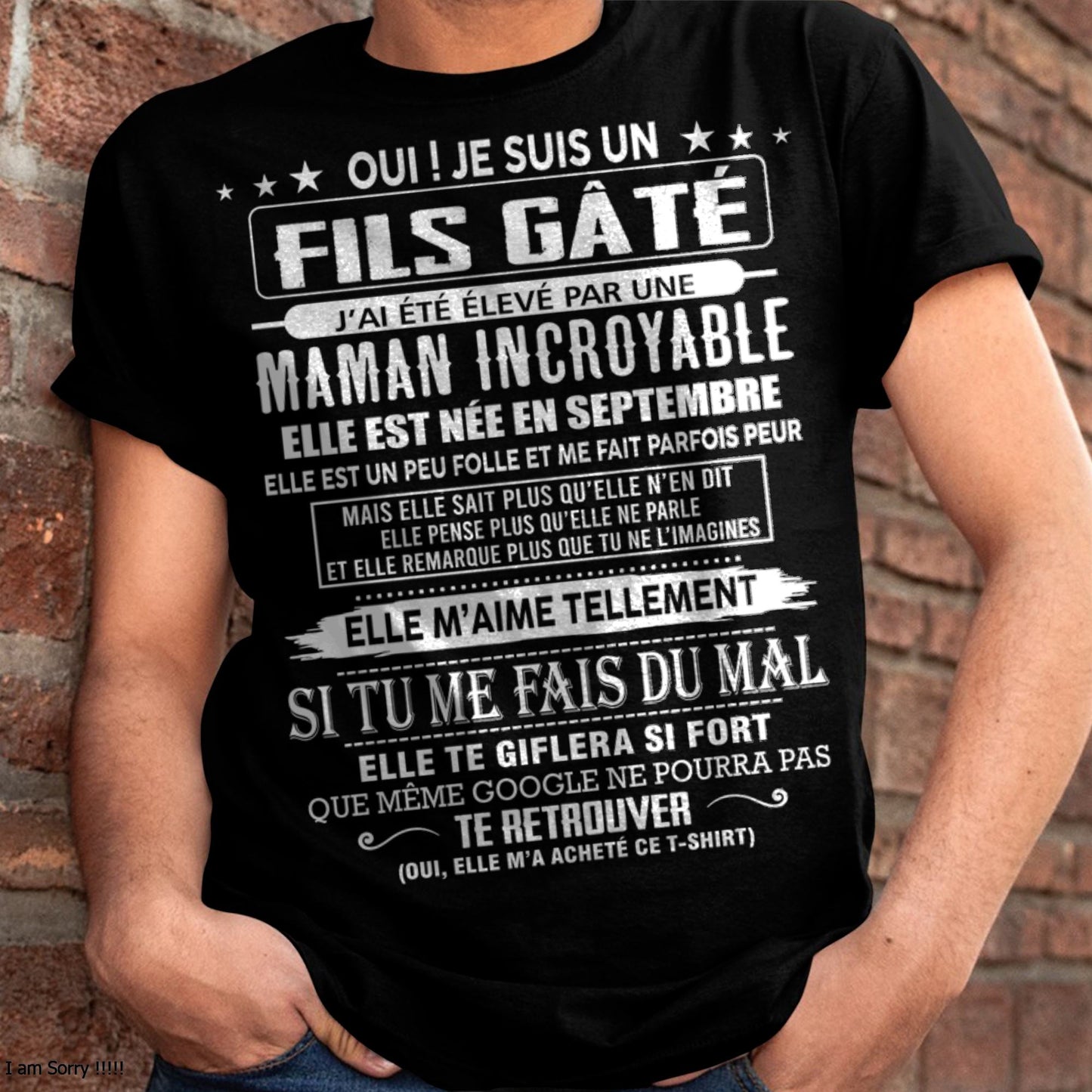 SEPTEMBRE - FILS GÂTÉ – CADEAU DE MAMAN - EBIL09 (SKU26T-0172-09)