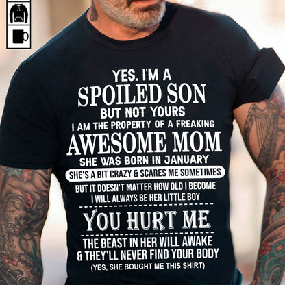 January - Awesome Mom Born In January - Special gift for Son From Mom - LUNA01 (SKU10-45-01)