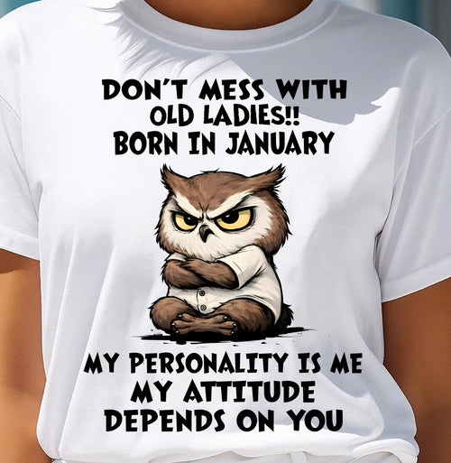 JANUARY SHIRT, MY ATTITUDE DEPENDS ON YOU - FMA LUNA01 (SKU2604-58-01)