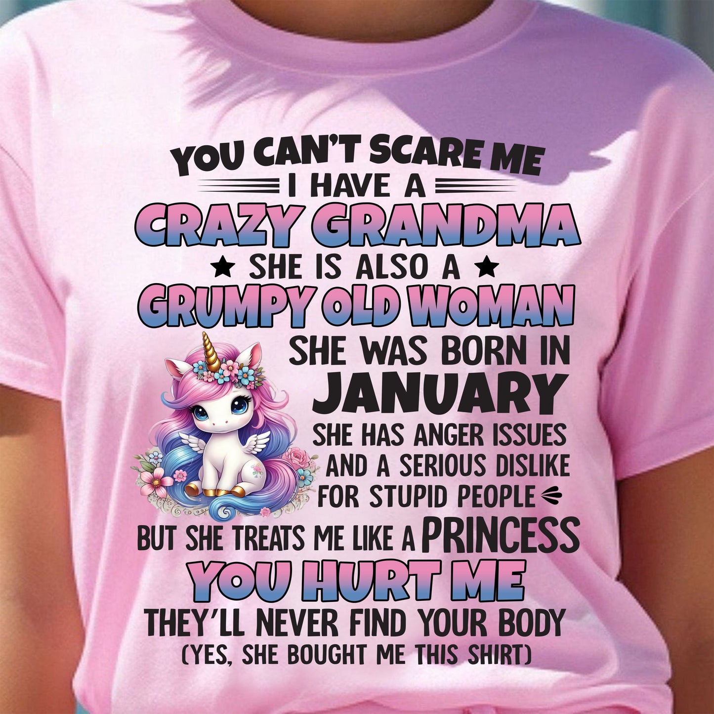 JANUARY - YOU CAN'T SCARE ME - GIFT FROM GRANDMA - LUNA01 (SKU09-106-01)