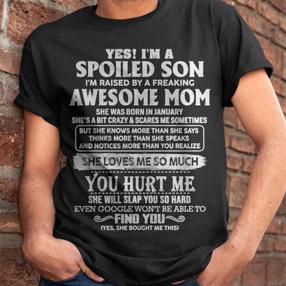 January - Awesome Mom - Perfect Gift For Your Spoiled Son From Mom - LUNA01 (SKU05-47-01)