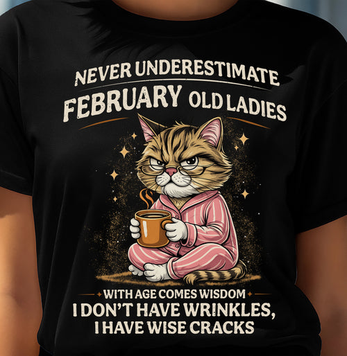 FEBRUARY SHIRT, With age comes wisdom - FMA LUNA02 (SKU2604-99-02)