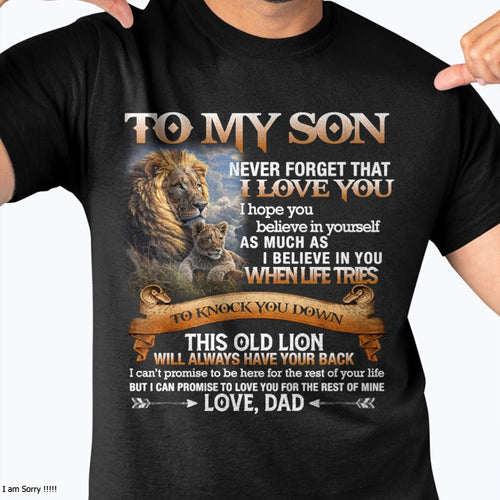 To My Son T-Shirt – Gift From Dad / Man - LUNA00 (SKU12-76)