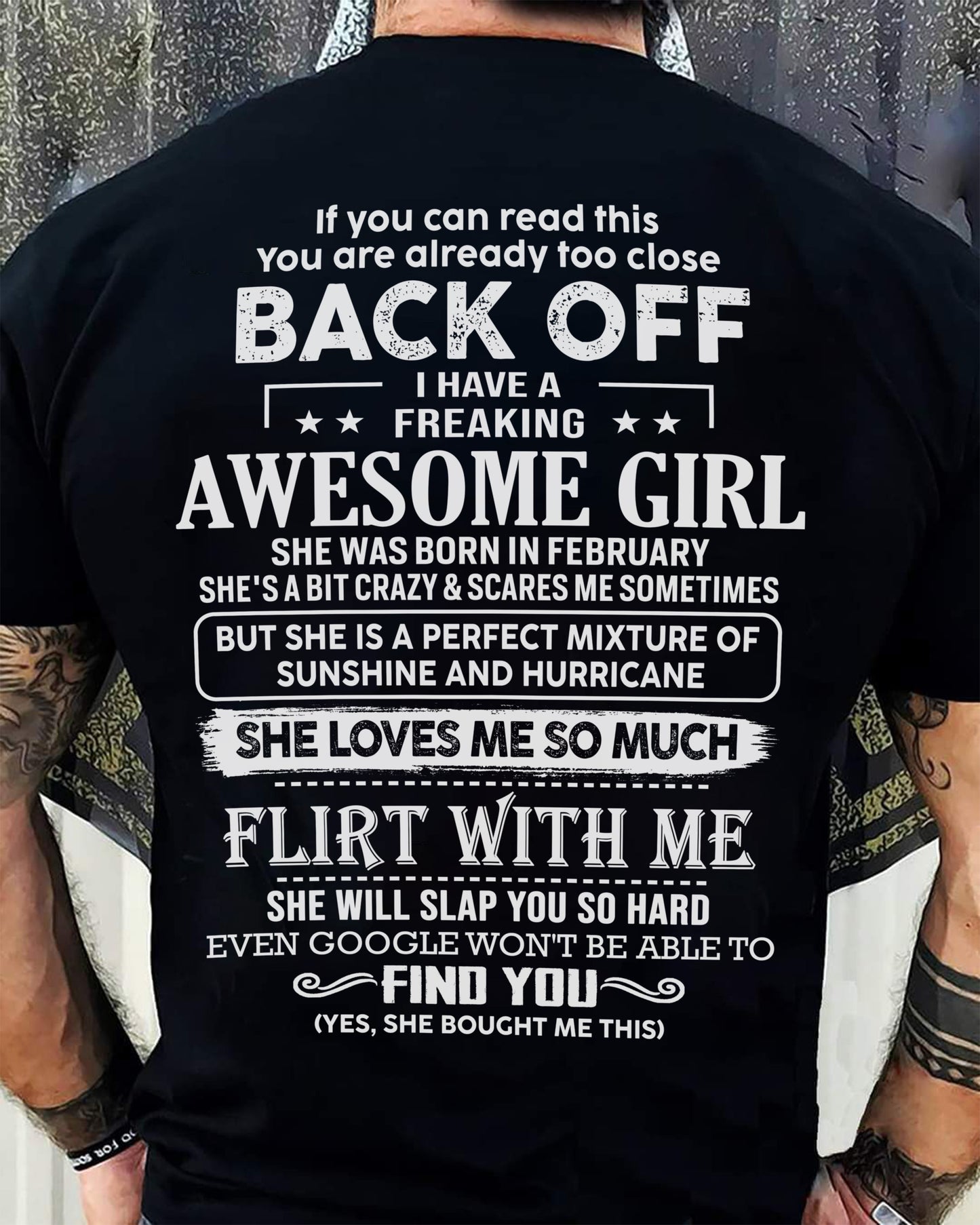 February – Awesome Girlfriend Born In February – Special gift for your Boyfriend – From Wife LUNA02 (SKU06-17-02)