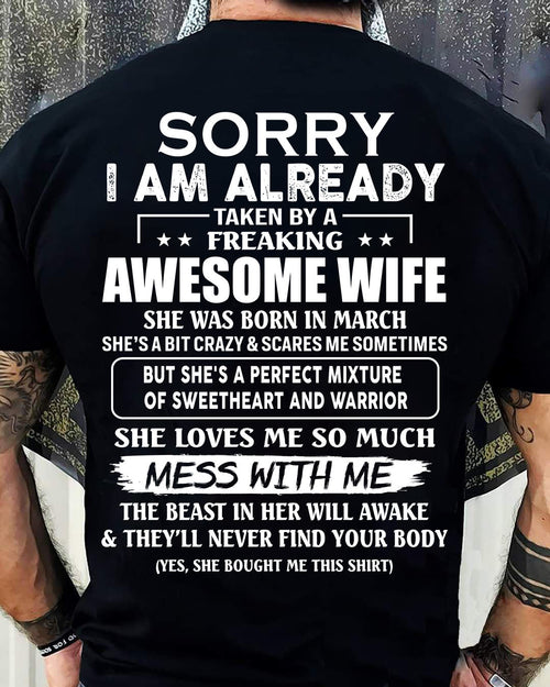 wife March - Perfect gift for husband from wife - LUNA03 (SKU68-86-03)