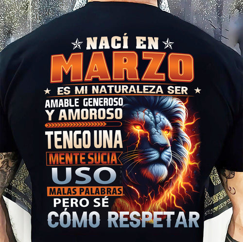 MARZO - MENTE SUCIA PERO SÉ RESPETAR - REGALO DE CUMPLEAÑOS PARA HOMBRES - LUNA03sp (SKU10-68-03)