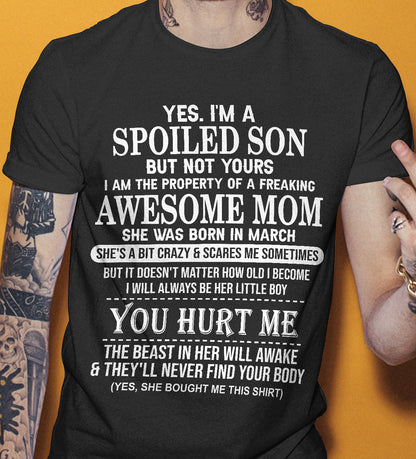March - Awesome Mom Born In March - Special gift for Son From Mom - LUNA03 (SKU10-45-03)