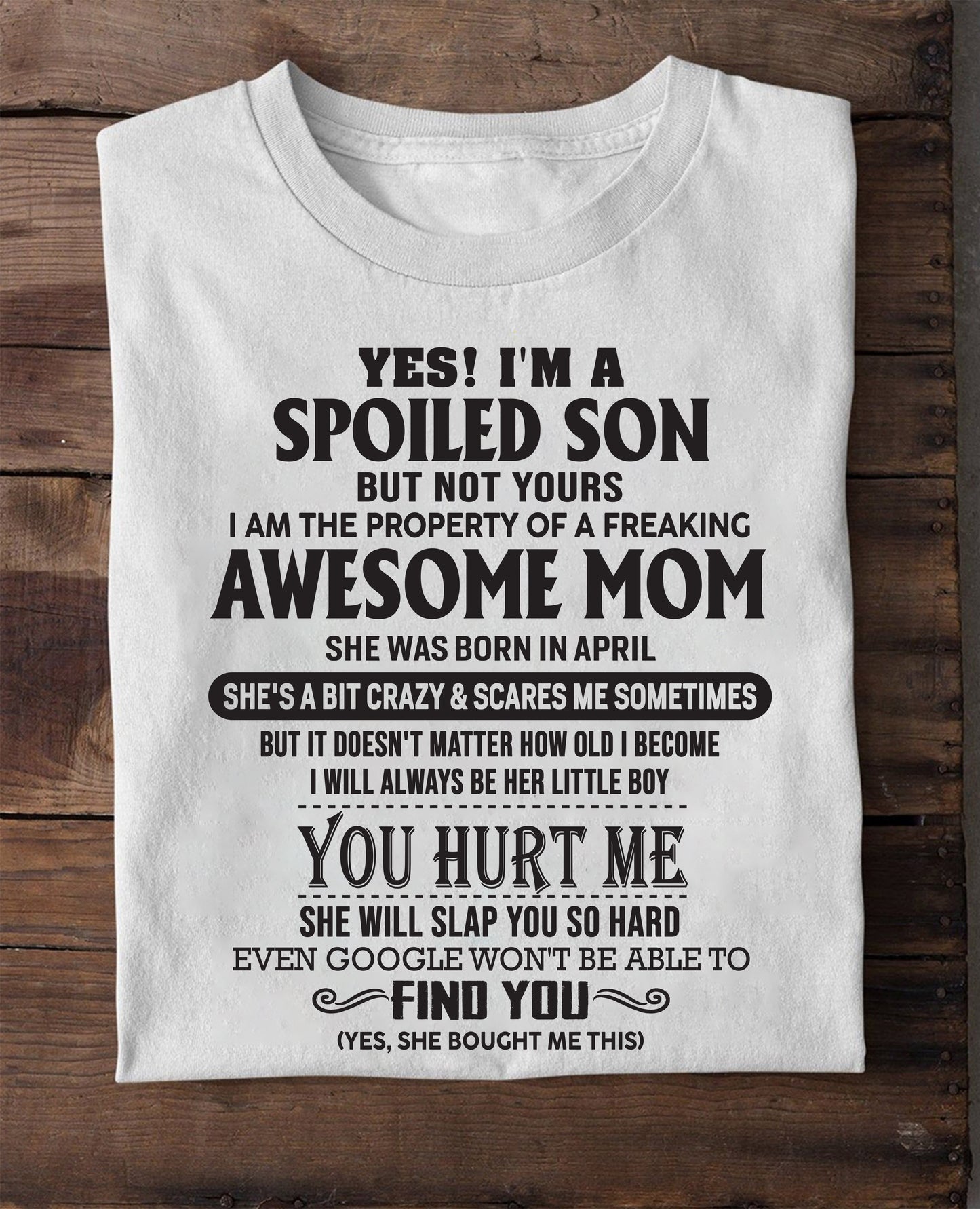 April - Awesome Mom - Perfect gift for son From Mom - LUNA04 (SKU-MS01-04)