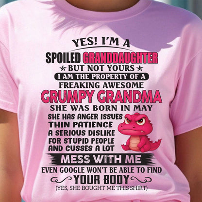 MAY - YES, I'M A SPOILED GRANDDAUGHTER - GIFT FROM GRANDMA - NINA05 (SKU09-96-05)
