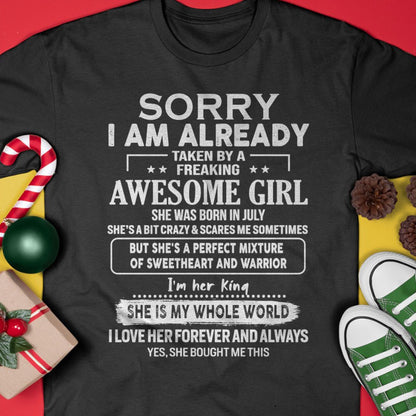 July - Awesome Girl - Perfect Gift For Your Boyfriend, Husband From Wife - LUNA07 (SKU04-86MT-07)