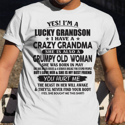 MAY - LUCKY GRANDSON OF CRAZY GRANDMA -  FROM GRANDMA - NINA05 (SKU10-173-05)