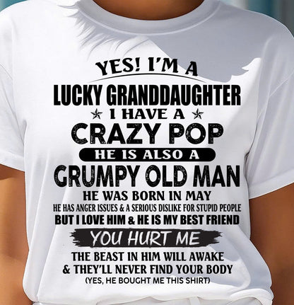 MAY - LUCKY GRANDDAUGHTER OF CRAZY POP - PERFECT GIFT FOR YOUR GRANDDAUGHTER FROM POP - LUNA05 (SKU12-39-05)