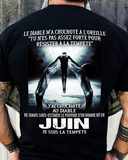 Je Suis la Tempête – Ne Jamais Sous-Estimer le Pouvoir d’un Homme Né en Juin – T-Shirt Homme - LUNA06 (SKU26T-01160-06)