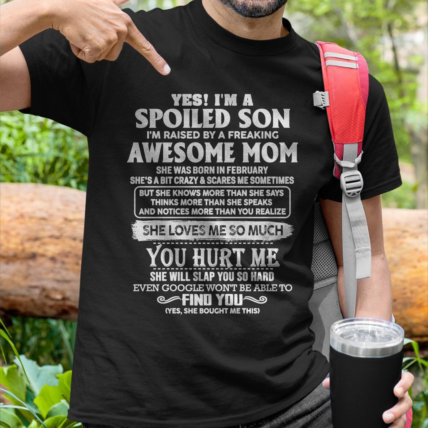 February - Awesome Mom - Perfect Gift For Your Spoiled Son From Mom - LUNA02 (SKU05-47-02)