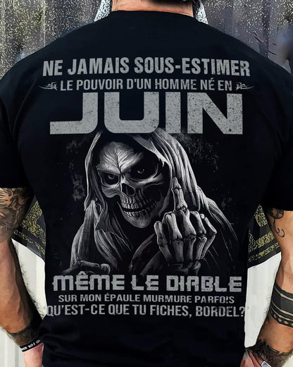 NE JAMAIS SOUS-ESTIMER LE POUVOIR D'UN HOMME NÉ EN JUIN Fr06 male (SKU08-61-06)