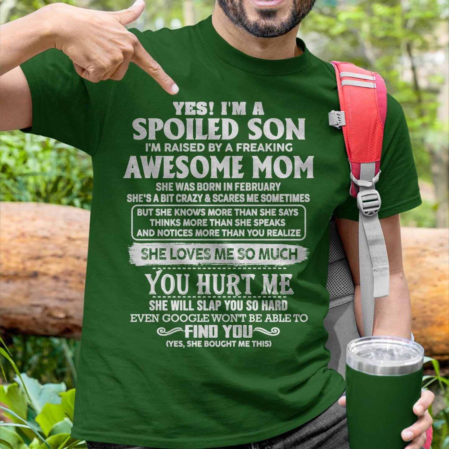 February - Awesome Mom - Perfect Gift For Your Spoiled Son From Mom - LUNA02 (SKU05-47-02)