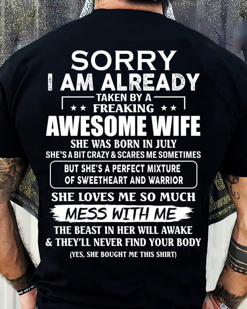 Wife July - Perfect gift for husband From Wife - LUNA07 (SKU68-86-07)