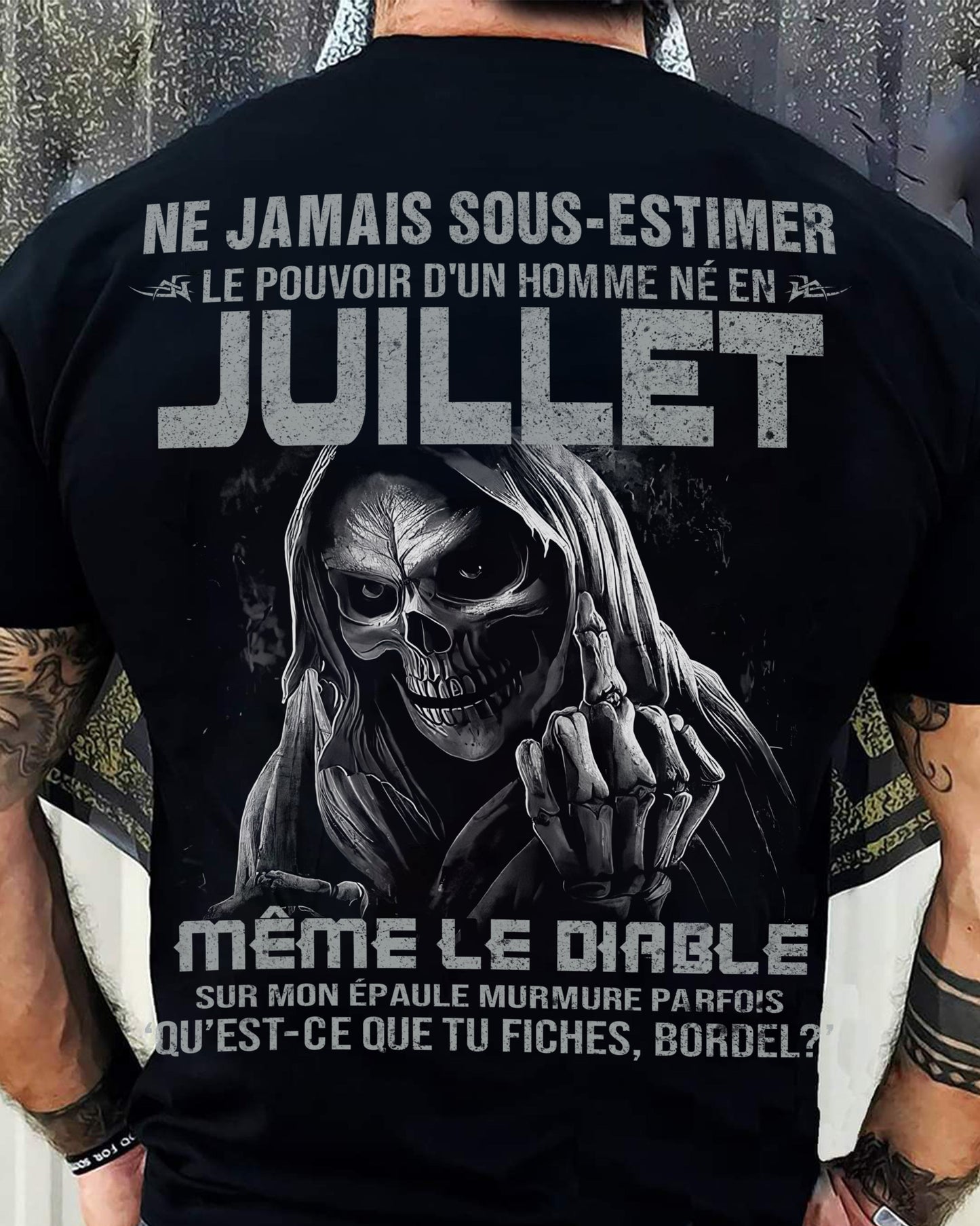 NE JAMAIS SOUS-ESTIMER LE POUVOIR D'UN HOMME NÉ EN JUILLET Fr07 male (SKU08-61-07)