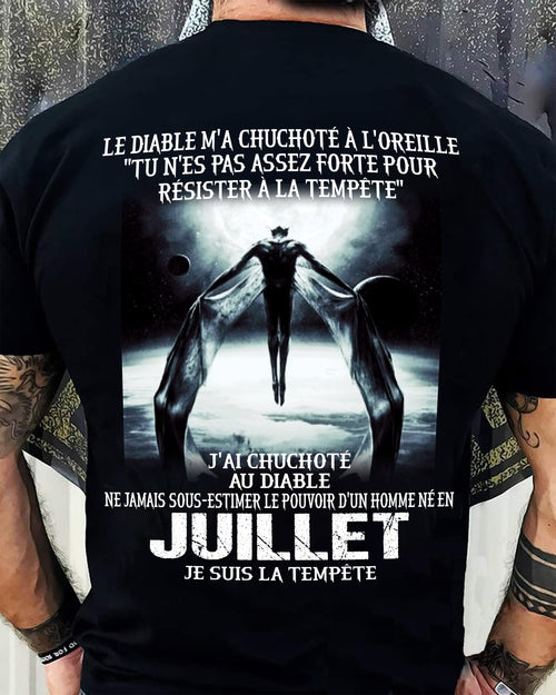 Je Suis la Tempête – Ne Jamais Sous-Estimer le Pouvoir d’un Homme Né en Juillet – T-Shirt Homme - LUNA07 (SKU26T-01160-07)