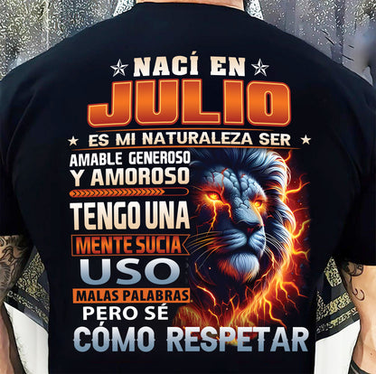 JULIO - MENTE SUCIA PERO SÉ RESPETAR - REGALO DE CUMPLEAÑOS PARA HOMBRES - LUNA07sp (SKU10-68-07)