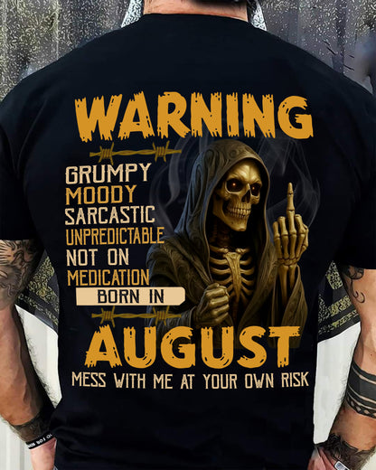 AUGLUNAT - WARNING GRUMPY MOODY - BIRTHDAY T-SHIRT FOR MEN - EBIL08 (SKU26T-01-07-08)