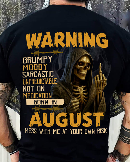 AUGLUNAT - WARNING GRUMPY MOODY - BIRTHDAY T-SHIRT FOR MEN - EBIL08 (SKU26T-01-07-08)