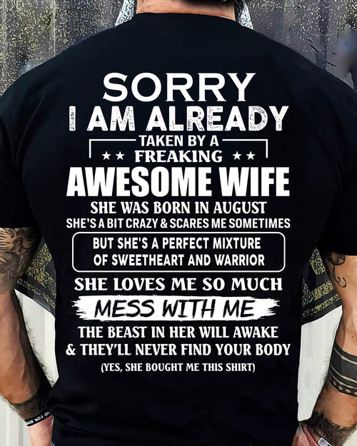 Wife August - Perfect gift for husband From Wife - LUNA08 (SKU68-86-08)