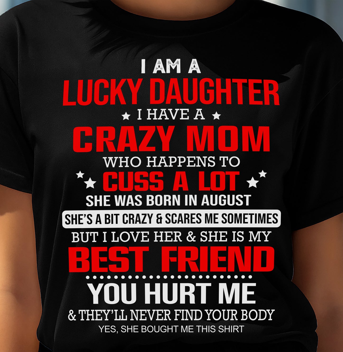AUGLUNAT - I'M A LUCKY DAUGHTER - PERFECT GIFT FOR YOUR DAUGHTER - GIFT FROM MOM - SNOW08 (SKU12-241-08)