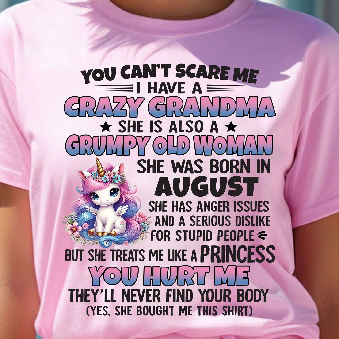 AUGUST - YOU CAN'T SCARE ME - GIFT FROM GRANDMA - LUNA08 (SKU09-106-08)