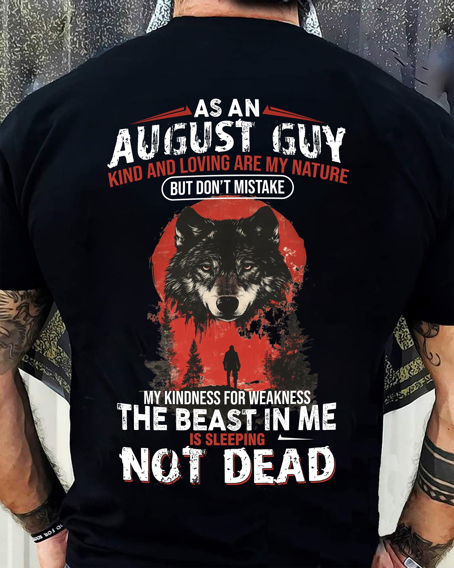 AUGLUNAT - KIND AND LOVING ARE MY NATURE - BIRTHDAY T-SHIRT FOR MEN - EBIL08 (SKU26T-01-17-08)
