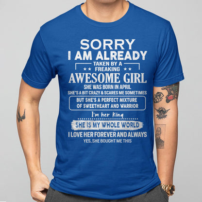 April - Awesome Girl - Perfect Gift For Your Boyfriend, Husband From Wife - LUNA04  (SKU04-86MT-04)