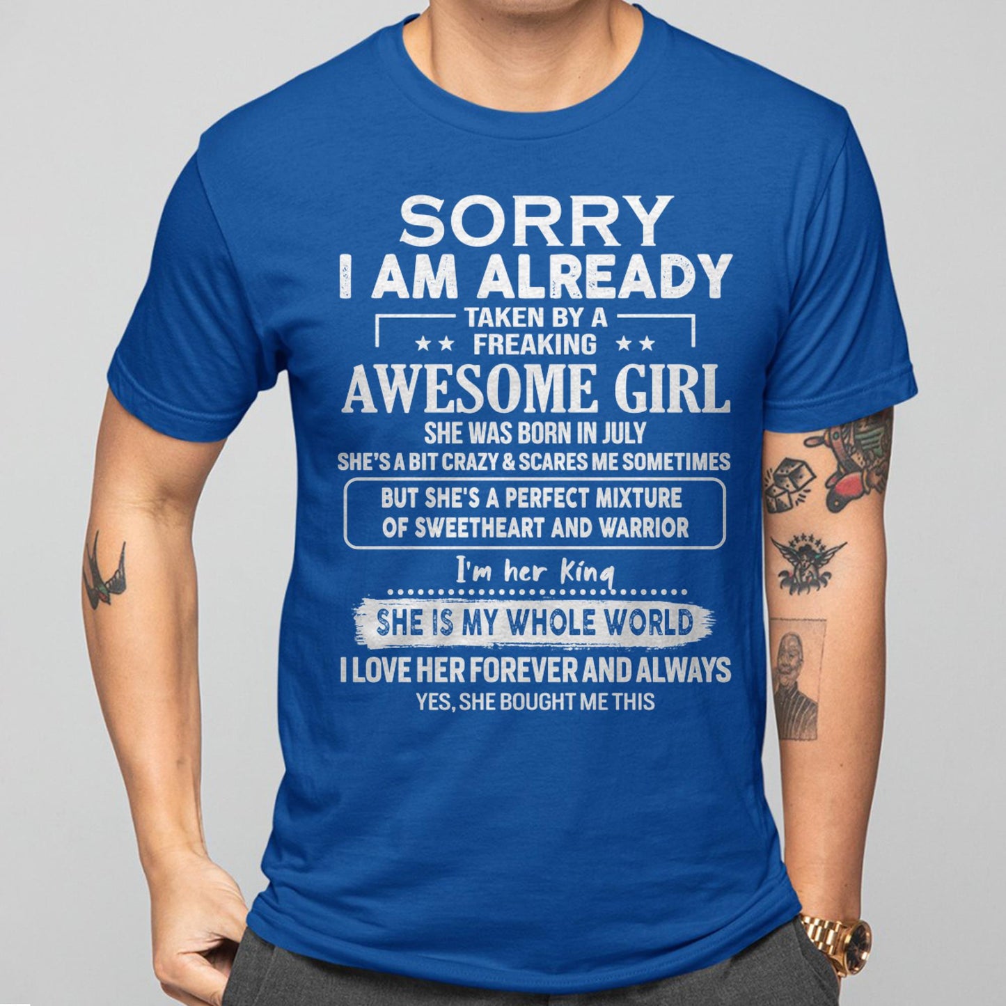 July - Awesome Girl - Perfect Gift For Your Boyfriend, Husband From Wife - LUNA07 (SKU04-86MT-07)