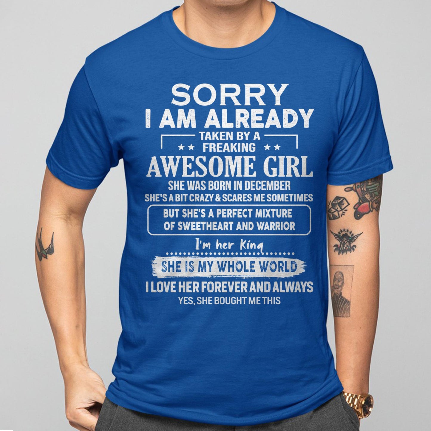 December - Awesome Girl - Perfect Gift For Your Boyfriend, Husband From Wife - LUNA12 (SKU04-86MT-12)