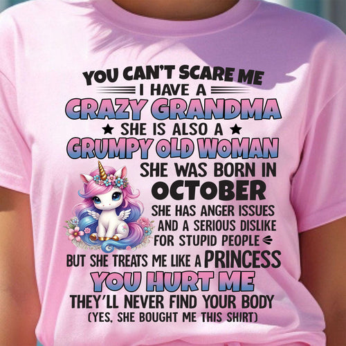 OCTOBER - YOU CAN'T SCARE ME - GIFT FROM GRANDMA - LUNA10 (SKU09-106-10)
